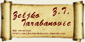 Željko Tarabanović vizit kartica